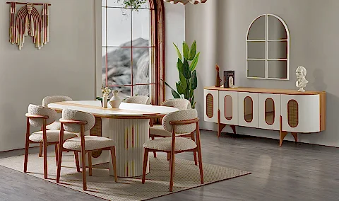 Calista Bohem Yemek Odası Takımı